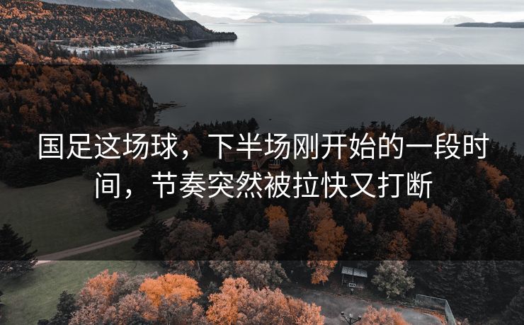 国足这场球，下半场刚开始的一段时间，节奏突然被拉快又打断